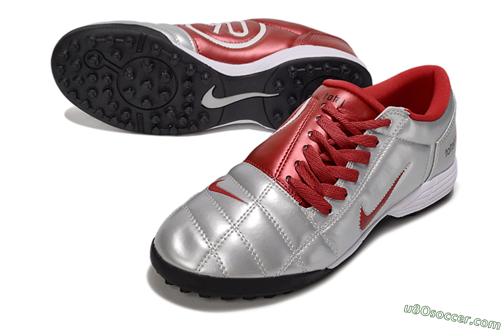 Nike Total 90 III TF Artificial Turf Soccer Shoes - Silver/Red/Black 3