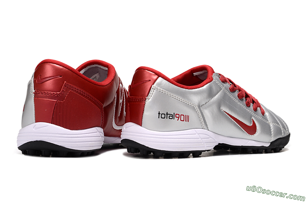 Nike Total 90 III TF Artificial Turf Soccer Shoes - Silver/Red/Black 7