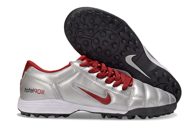 Nike Total 90 III TF Artificial Turf Soccer Shoes - Silver/Red/Black