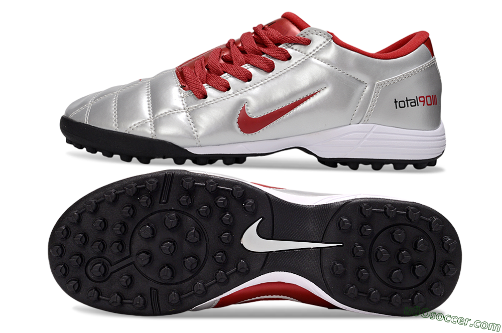 Nike Total 90 III TF Artificial Turf Soccer Shoes - Silver/Red/Black 0