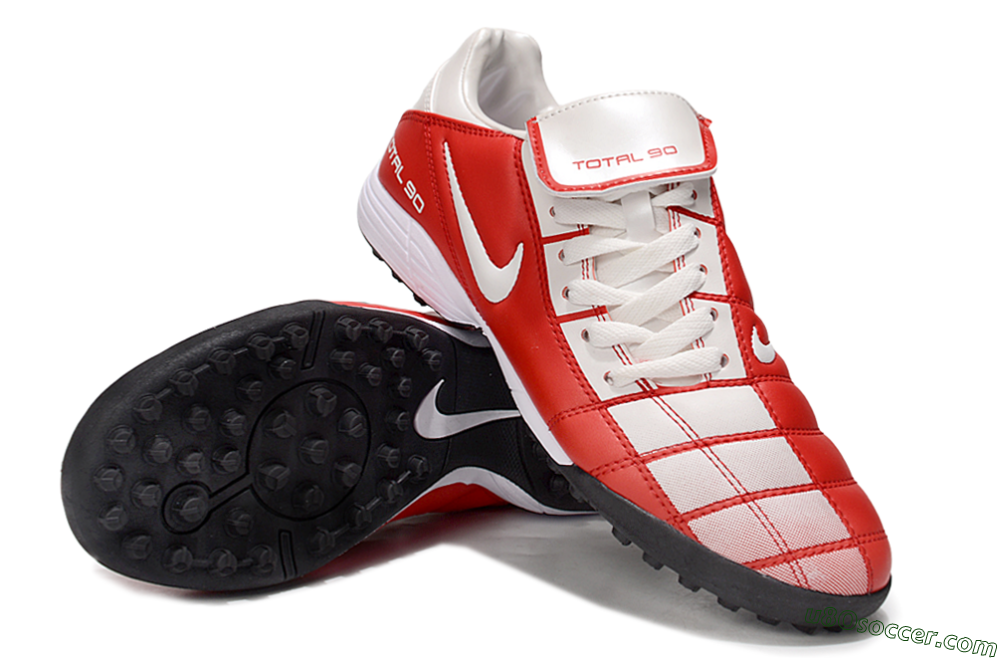 Nike Total 90 III TF Artificial Turf Soccer Shoes - White/Red/Black 4