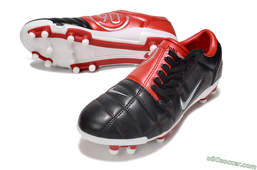 Nike Air Zoom Total 90 III FG Firm Ground Soccer Cleats - Black/White/Red 3