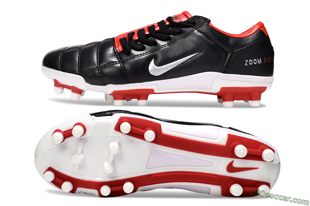 Nike Air Zoom Total 90 III FG Firm Ground Soccer Cleats - Black/White/Red 0
