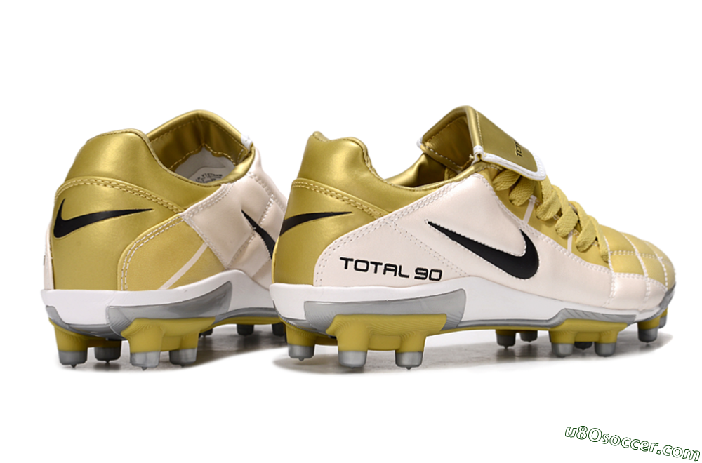 Nike Total 90 III FG Firm Ground Soccer Cleats - Gold/Beige/Black 7