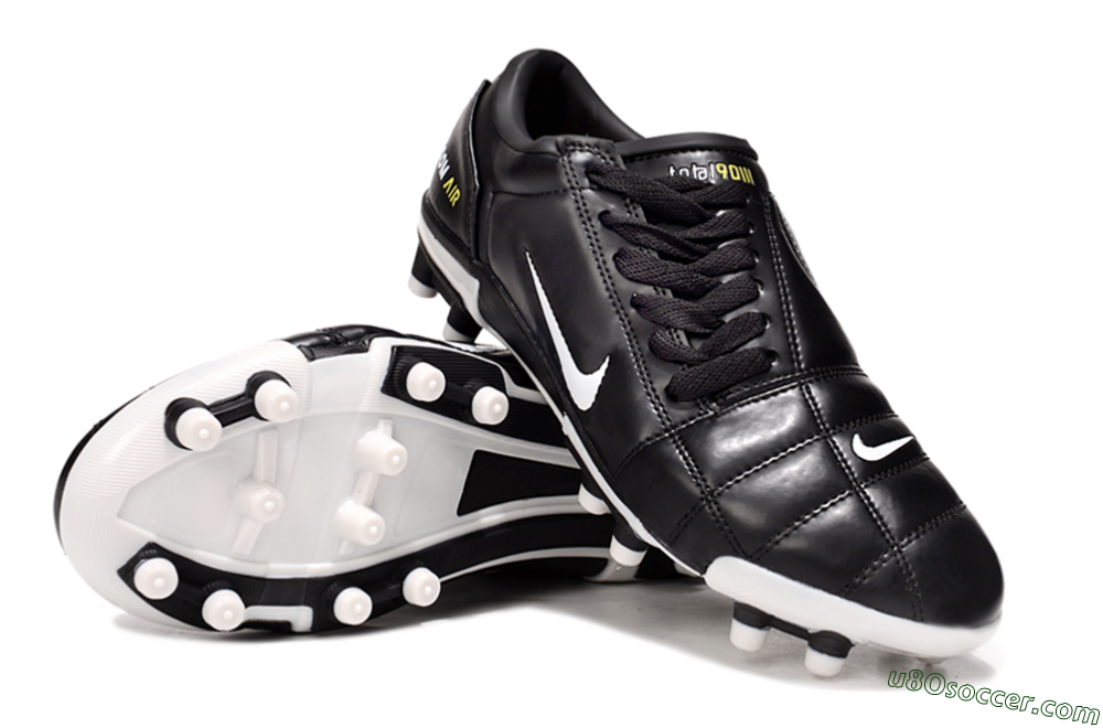 Nike Air Zoom Total 90 III FG Firm Ground Soccer Cleats - Black/White/Yellow 4