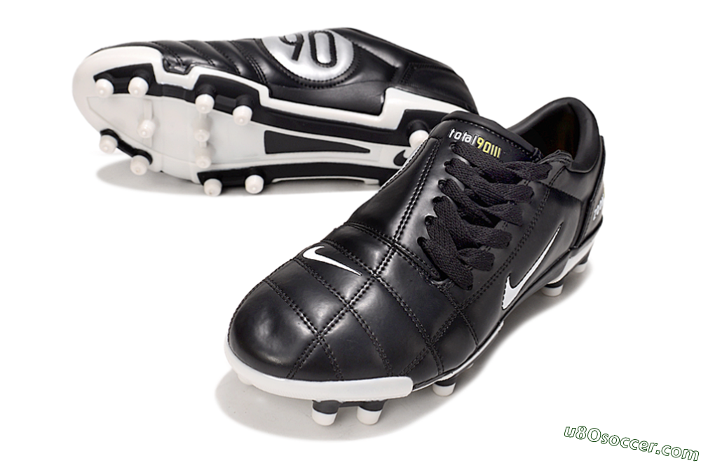 Nike Air Zoom Total 90 III FG Firm Ground Soccer Cleats - Black/White/Yellow 3
