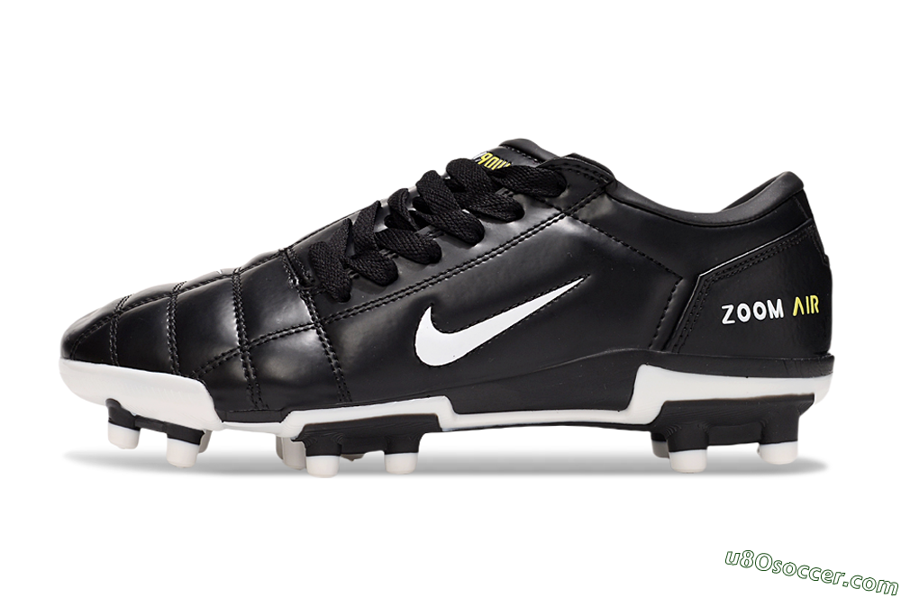 Nike Air Zoom Total 90 III FG Firm Ground Soccer Cleats - Black/White/Yellow 2