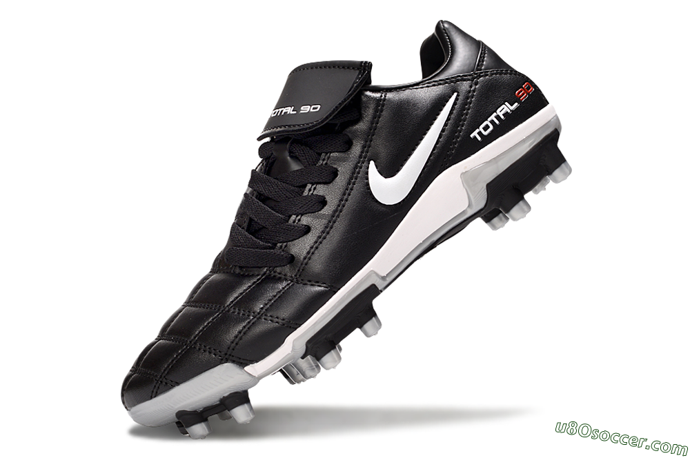 Nike Total 90 III FG Firm Ground Soccer Cleats - Black/White/Red 6