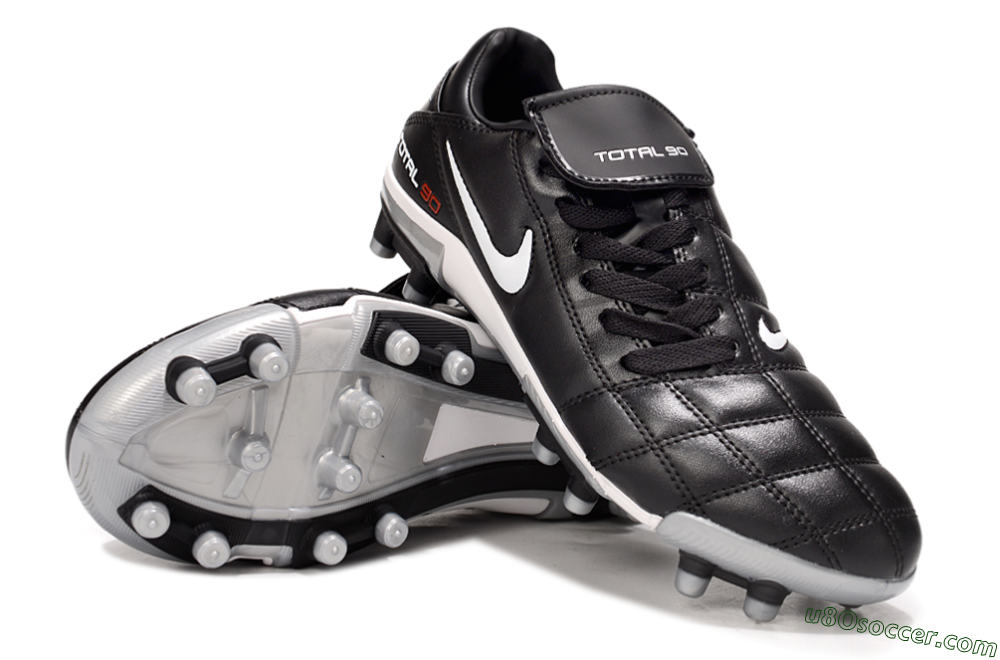 Nike Total 90 III FG Firm Ground Soccer Cleats - Black/White/Red 4