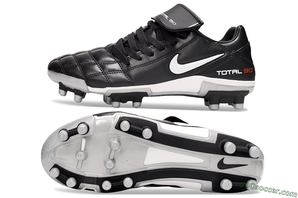 Nike Total 90 III FG Firm Ground Soccer Cleats - Black/White/Red 0