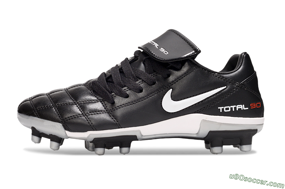 Nike Total 90 III FG Firm Ground Soccer Cleats - Black/White/Red 2