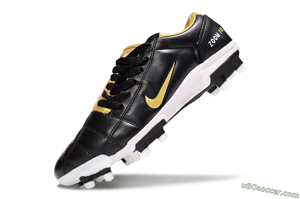 Nike Air Zoom Total 90 III FG Firm Ground Soccer Cleats - Black/Gold/White 6