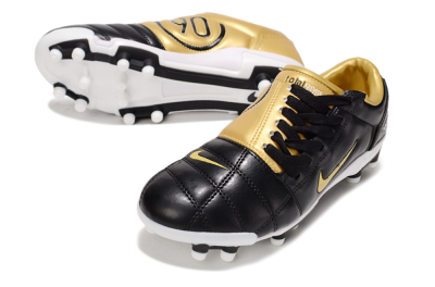 Nike Air Zoom Total 90 III FG Firm Ground Soccer Cleats - Black/Gold/White