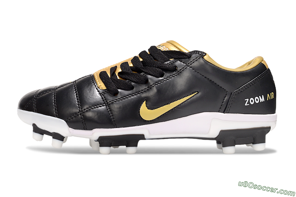Nike Air Zoom Total 90 III FG Firm Ground Soccer Cleats - Black/Gold/White 2