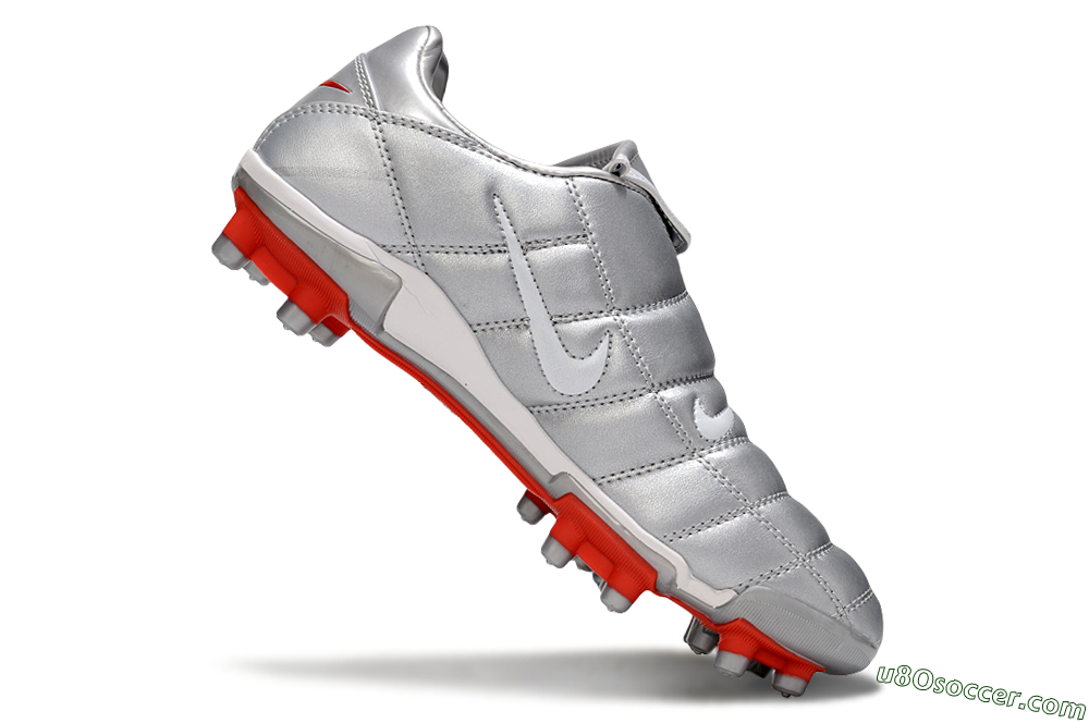 Nike Total 90 III FG Firm Ground Soccer Cleats - Silver/White/Red 5