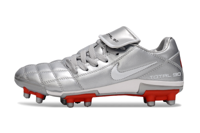 Nike Total 90 III FG Firm Ground Soccer Cleats - Silver/White/Red