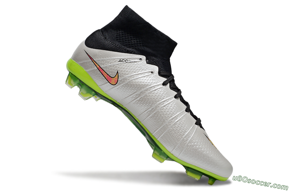 Nike Mercurial Superfly 4 Elite FG Firm Ground Soccer Cleats - Silver/Black/Yellow 4