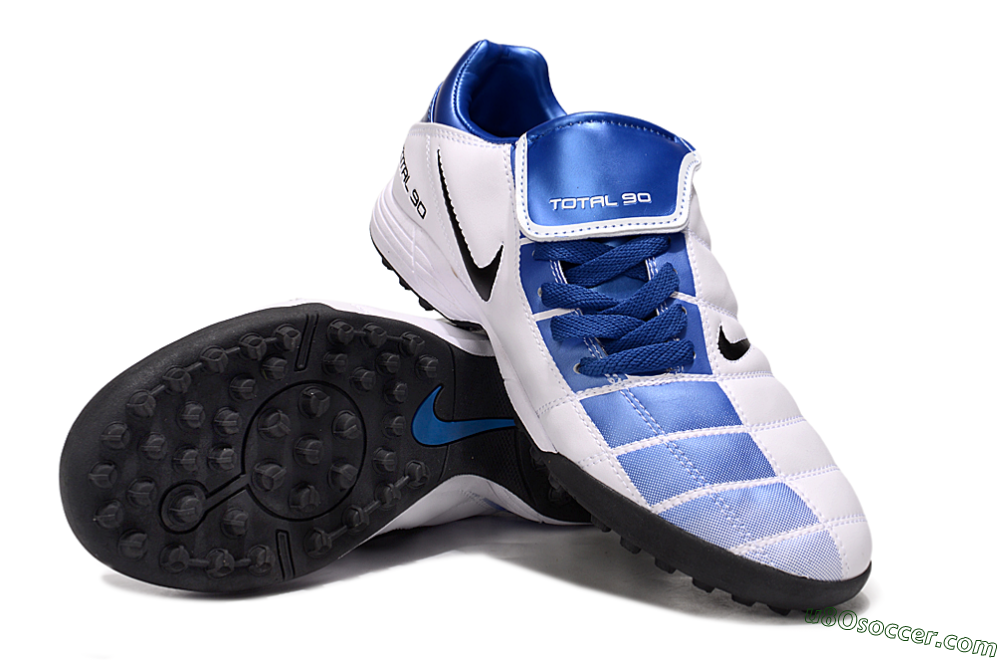 Nike Total 90 III TF Artificial Turf Soccer Shoes - Blue/White/Black 4
