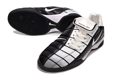 Nike Total 90 III IC Indoor & Futsal Soccer Shoes - Silver/Black/White