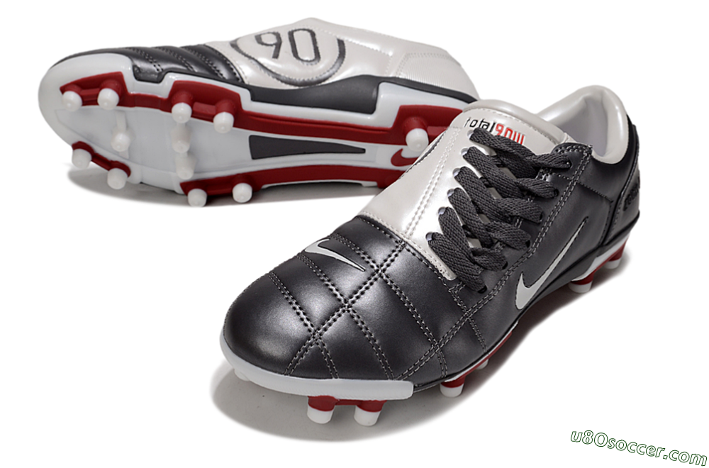 Nike Air Zoom Total 90 III FG Firm Ground Soccer Cleats - Silver/White/Red 3