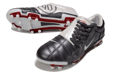 Nike Air Zoom Total 90 III FG Firm Ground Soccer Cleats - Silver/White/Red