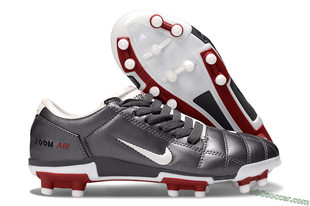Nike Air Zoom Total 90 III FG Firm Ground Soccer Cleats - Silver/White/Red 1