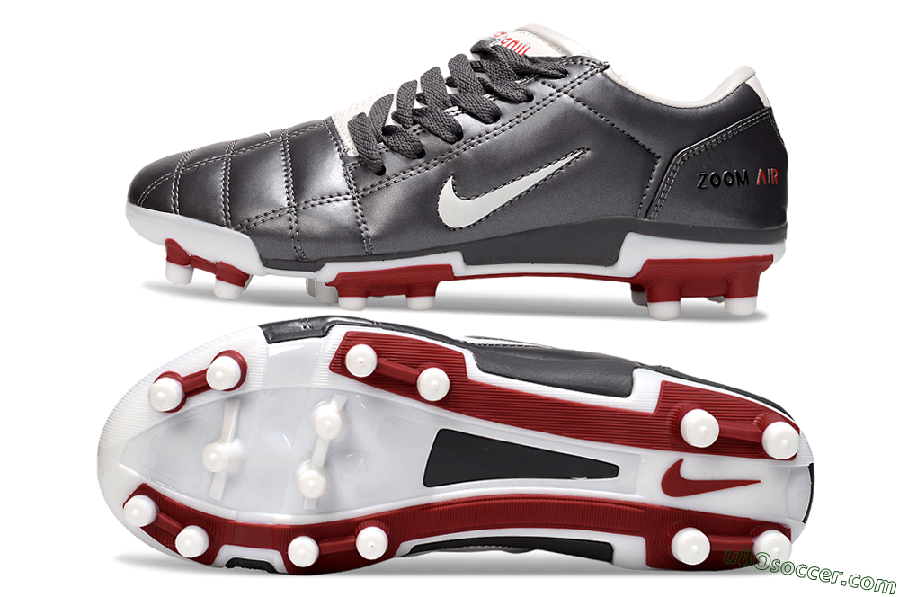 Nike Air Zoom Total 90 III FG Firm Ground Soccer Cleats - Silver/White/Red 0