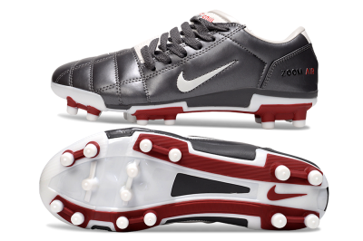 Nike Air Zoom Total 90 III FG Firm Ground Soccer Cleats - Silver/White/Red