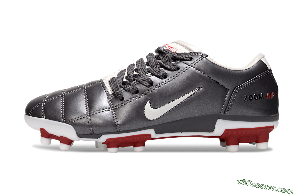 Nike Air Zoom Total 90 III FG Firm Ground Soccer Cleats - Silver/White/Red 2