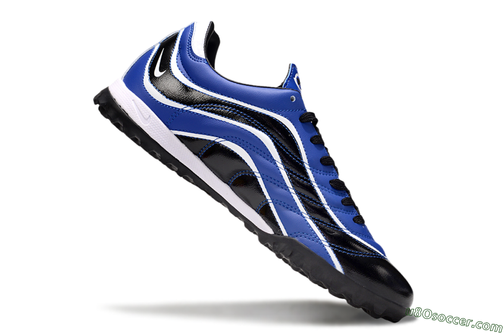 Nike Mercurial R9 TF Artificial Turf Soccer Shoes - Black/Blue/White 4