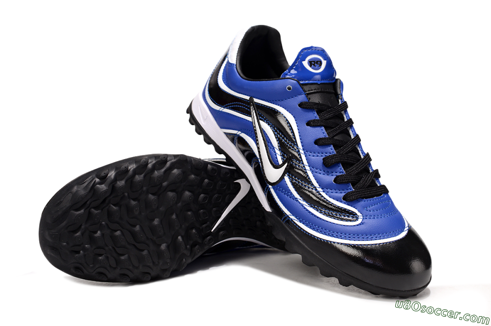 Nike Mercurial R9 TF Artificial Turf Soccer Shoes - Black/Blue/White 3