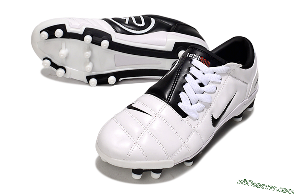 Nike Air Zoom Total 90 III FG Firm Ground Soccer Cleats - White/Black/Red 3