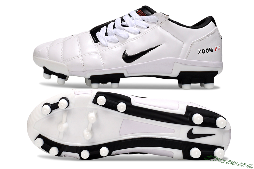 Nike Air Zoom Total 90 III FG Firm Ground Soccer Cleats - White/Black/Red 0