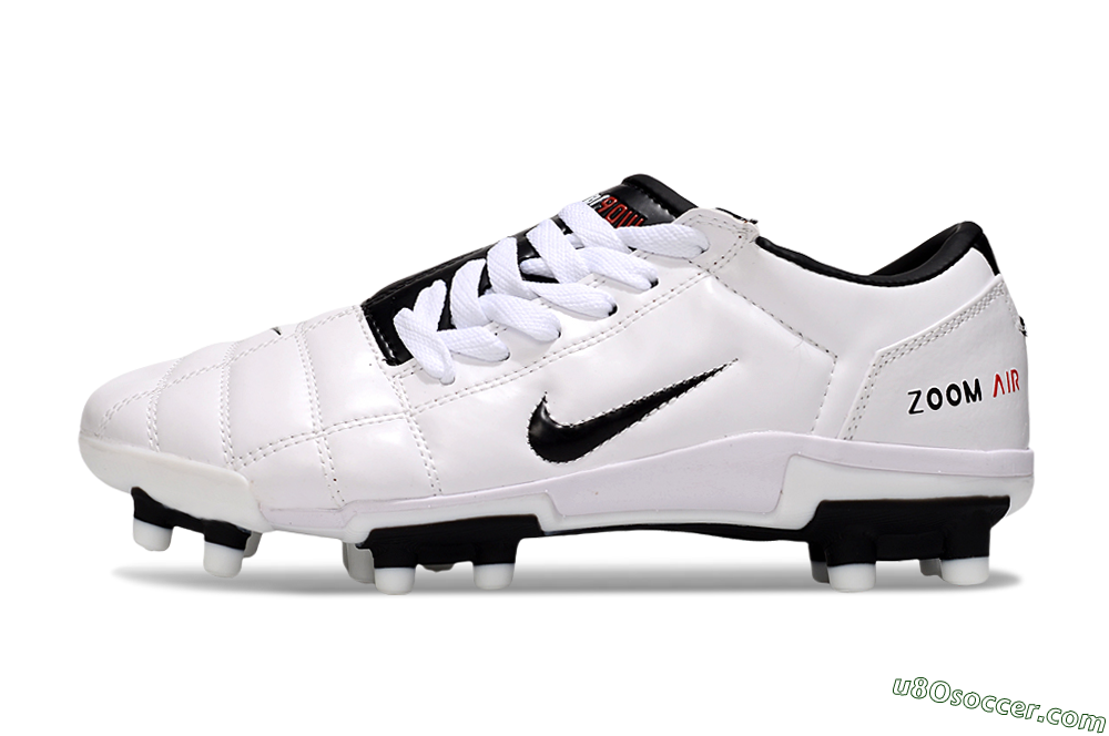 Nike Air Zoom Total 90 III FG Firm Ground Soccer Cleats - White/Black/Red 2