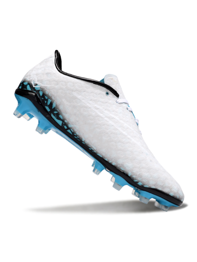 Nike Hypervenom Phantom FG Firm Ground Soccer Cleats - White/Black/Blue