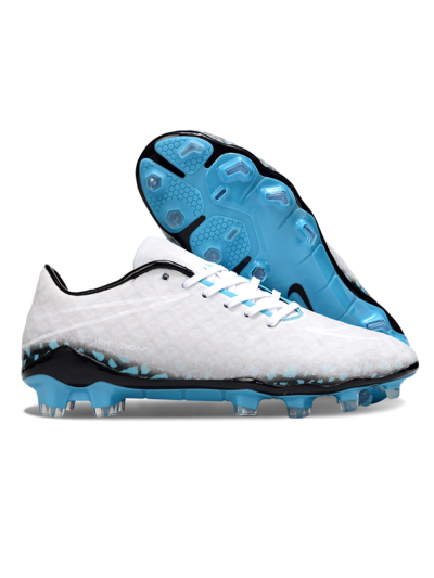 Nike Hypervenom Phantom FG Firm Ground Soccer Cleats - White/Black/Blue