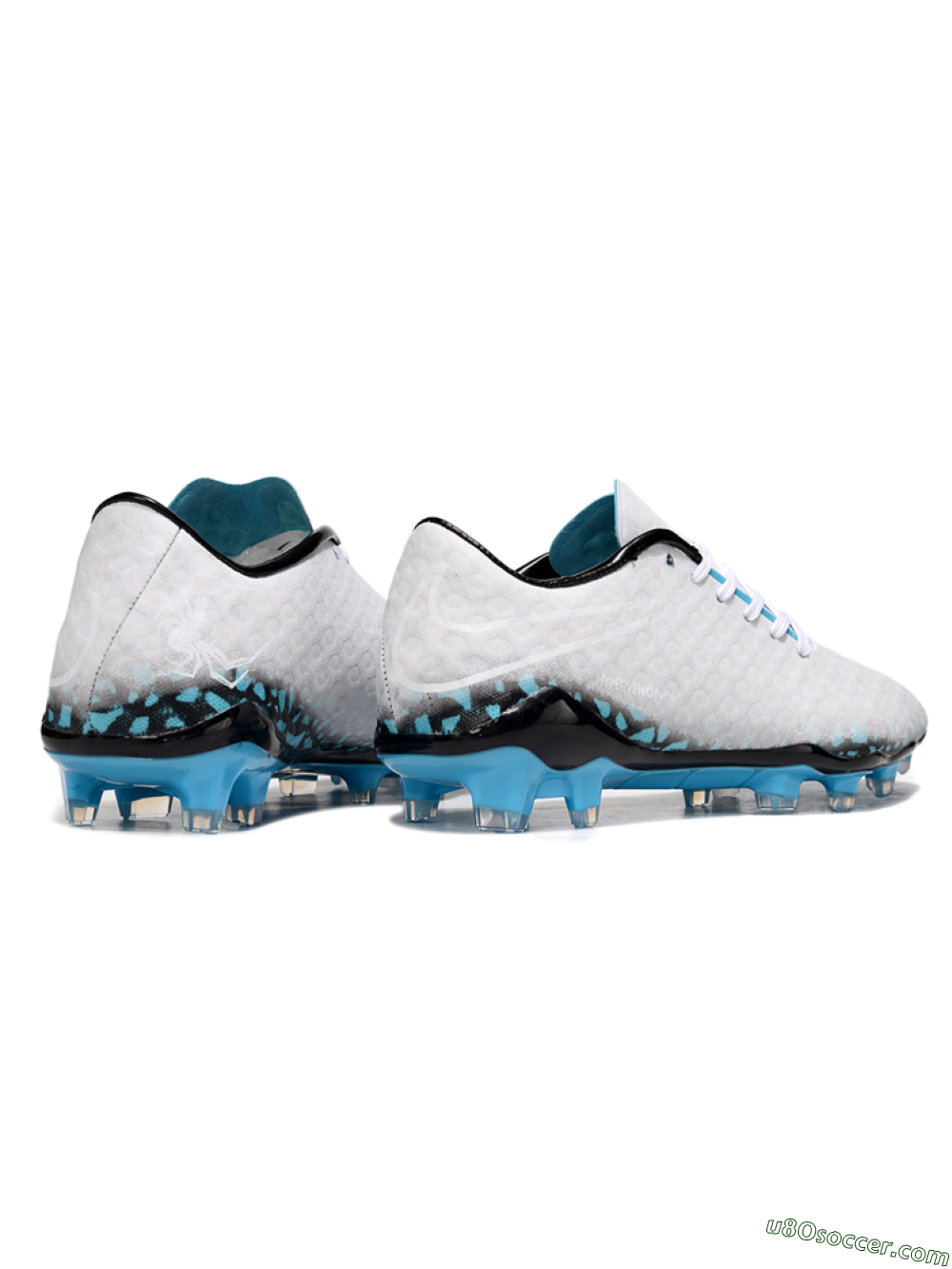 Nike Hypervenom Phantom FG Firm Ground Soccer Cleats - White/Black/Blue 6