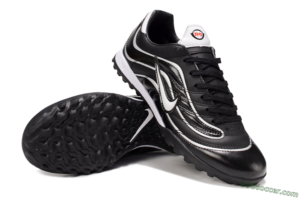 Nike Mercurial R9 TF Artificial Turf Soccer Shoes - Black/White 3