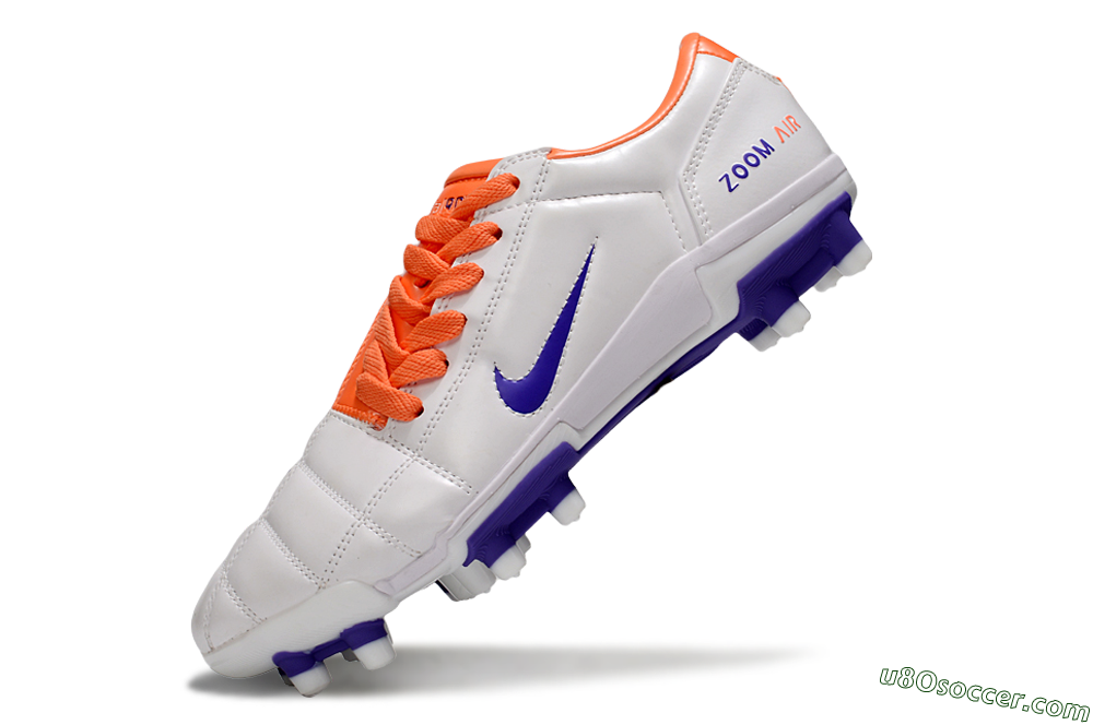 Nike Air Zoom Total 90 III FG Firm Ground Soccer Cleats - White/Purple/Red 6