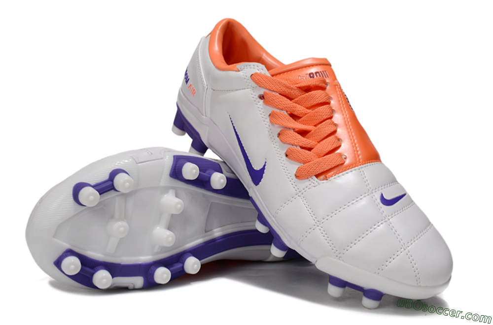 Nike Air Zoom Total 90 III FG Firm Ground Soccer Cleats - White/Purple/Red 4