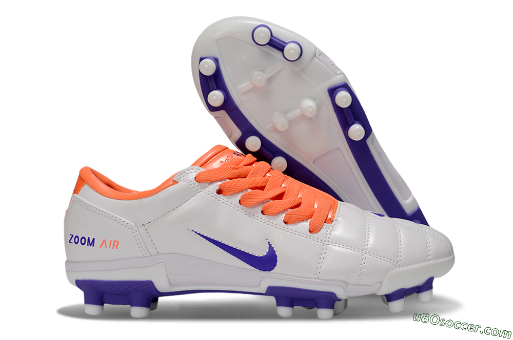 Nike Air Zoom Total 90 III FG Firm Ground Soccer Cleats - White/Purple/Red 1