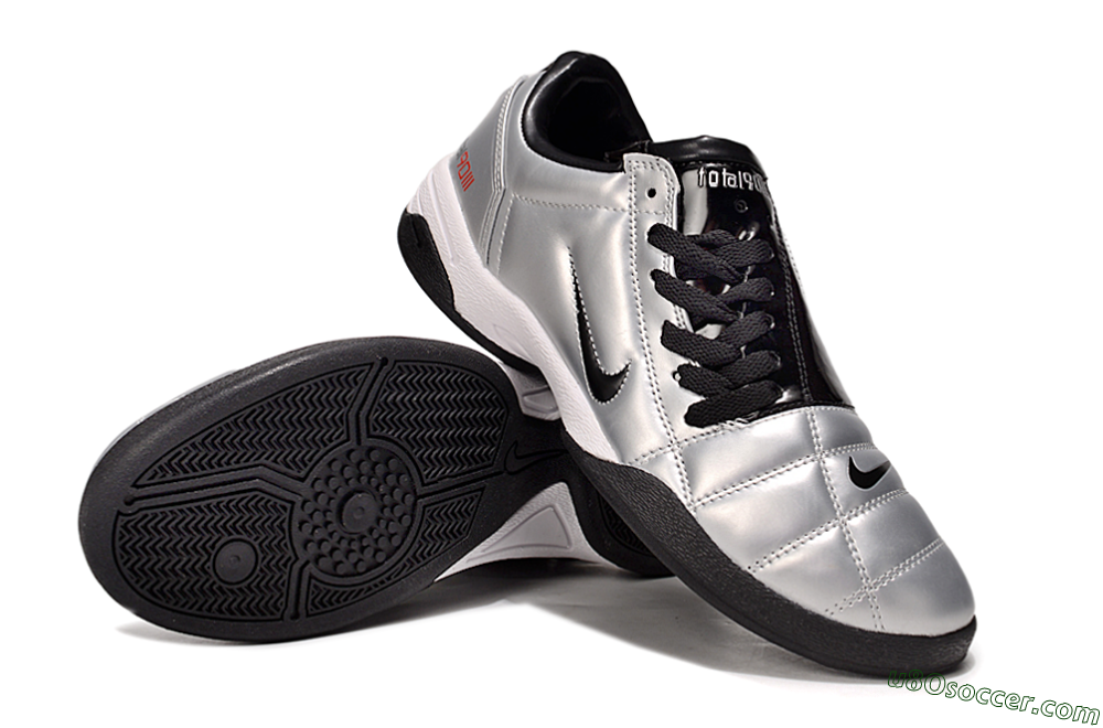 Nike Total 90 III IC Indoor & Futsal Soccer Shoes - Silver/Black/White 4