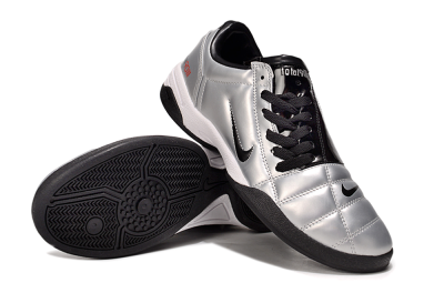 Nike Total 90 III IC Indoor & Futsal Soccer Shoes - Silver/Black/White