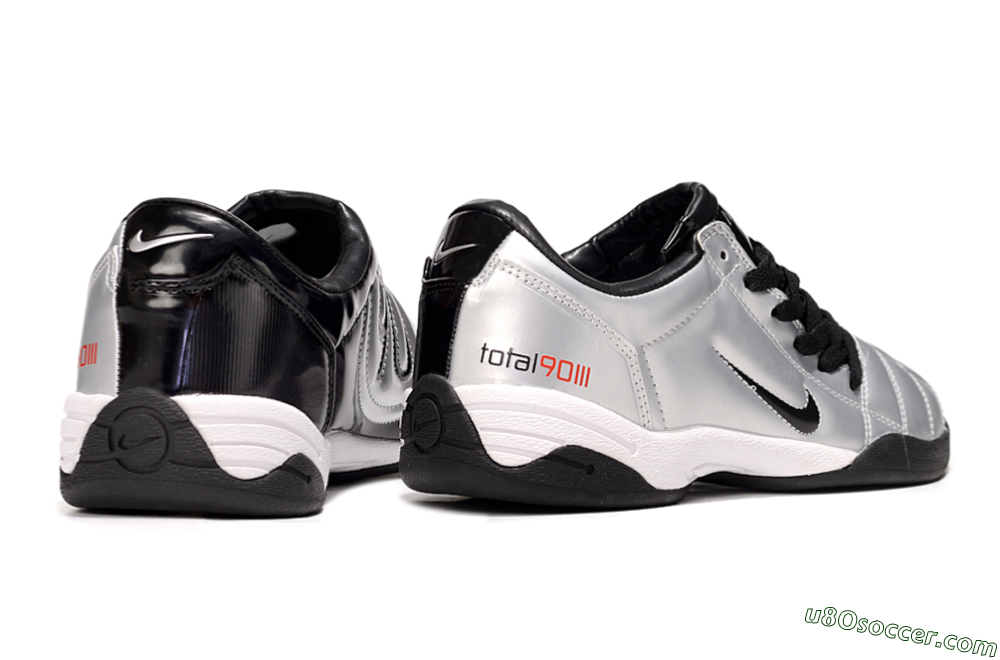 Nike Total 90 III IC Indoor & Futsal Soccer Shoes - Silver/Black/White 7