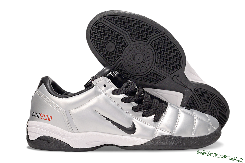 Nike Total 90 III IC Indoor & Futsal Soccer Shoes - Silver/Black/White 1