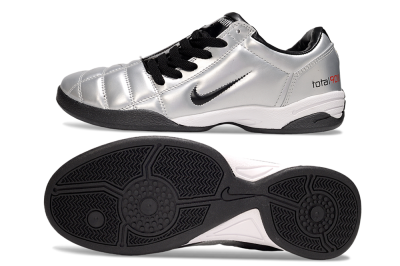 Nike Total 90 III IC Indoor & Futsal Soccer Shoes - Silver/Black/White