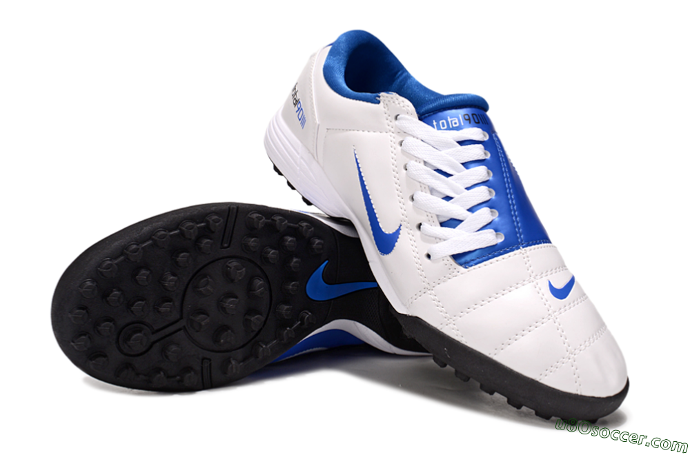 Nike Total 90 III TF Artificial Turf Soccer Shoes - White/Blue/Black 4