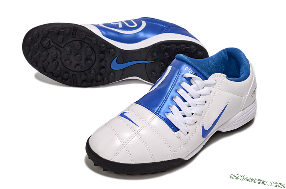Nike Total 90 III TF Artificial Turf Soccer Shoes - White/Blue/Black 3