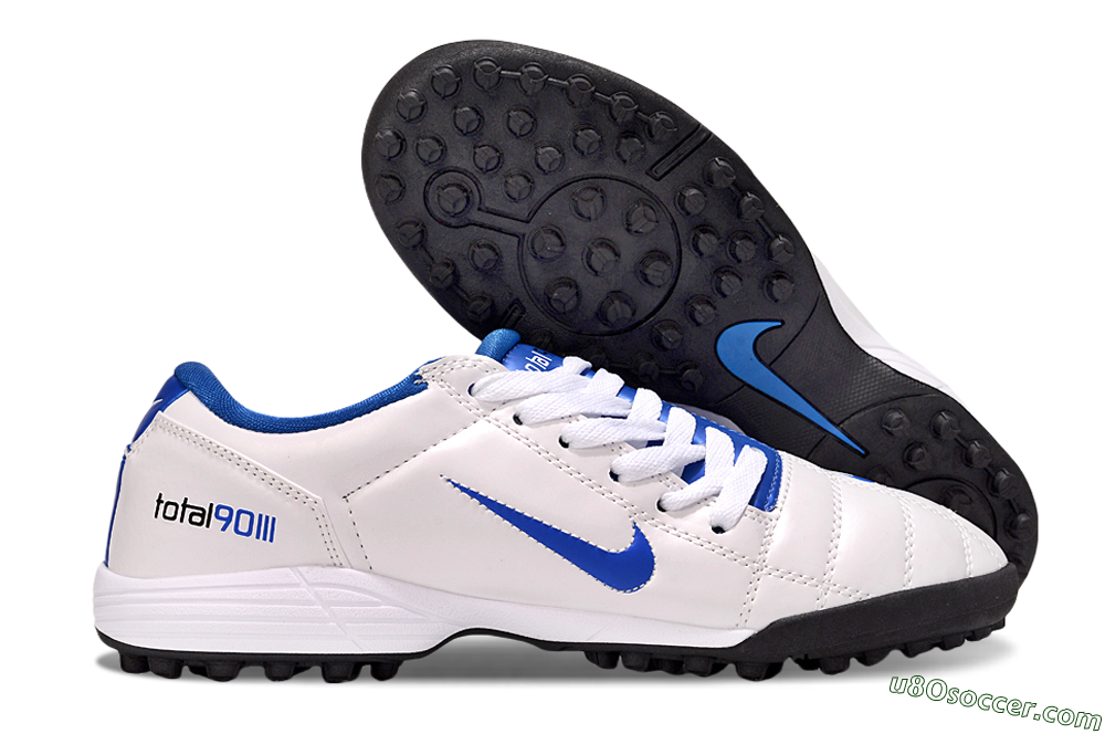 Nike Total 90 III TF Artificial Turf Soccer Shoes - White/Blue/Black 1