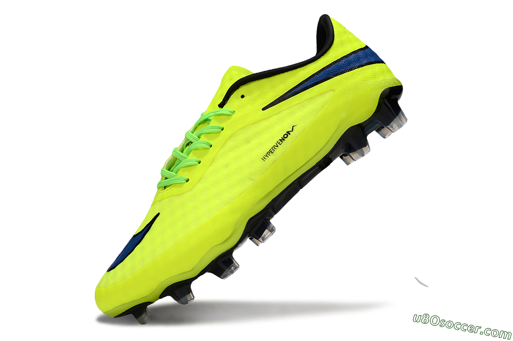 Nike Hypervenom Phantom FG Firm Ground Soccer Cleats - Yellow/Black/Blue 6